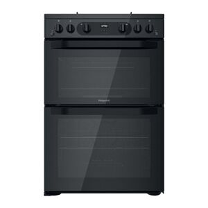 HOTPOINT HDM67G0CMB 60 cm Gas Cooker - Black, Black