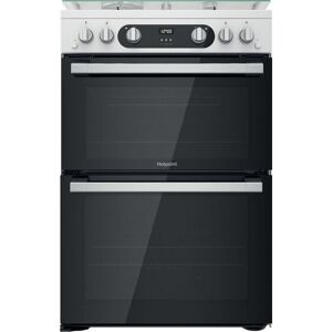 HOTPOINT HD67G02CCW 60 cm Gas Cooker - White, White