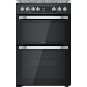 HOTPOINT HDM67G9C2CB 60 cm Dual Fuel Cooker - Black, Black