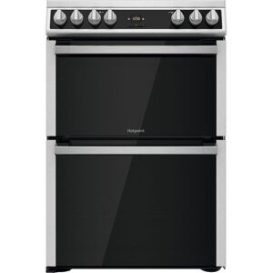 HOTPOINT HDT67V9H2CX 60 cm Electric Ceramic Cooker - Inox, Silver/Grey