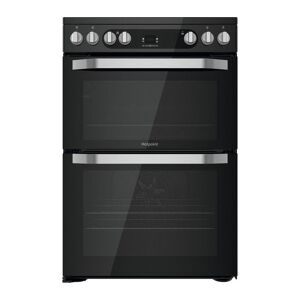 HOTPOINT HDM67V9HCX 60 cm Electric Ceramic Cooker - Black, Black