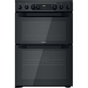 HOTPOINT HDM67V9CMB 60 cm Electric Ceramic Cooker - Black, Black