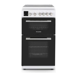 MONTPELLIER MDGO50LW 50 cm Gas Cooker - White & Silver, Black,White,Silver/Grey