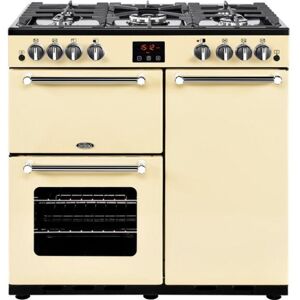 BELLING Kensington X90G Gas Range Cooker - Cream & Chrome, Cream