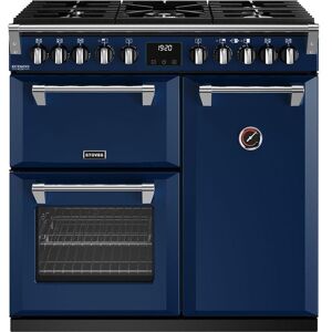 STOVES Richmond Deluxe D900DF 90 cm Dual Fuel Range Cooker - Blue & Chrome, Blue