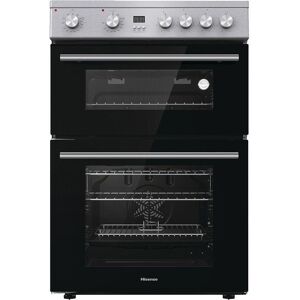 HISENSE HDE3211BXUK 60 cm Electric Ceramic Cooker - Black & Stainless Steel, Stainless Steel