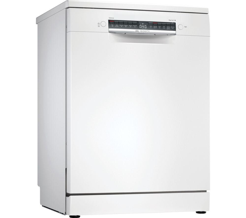 BOSCH Series 4 SMS4HKW00G Full-size WiFi-enabled Dishwasher - White, White