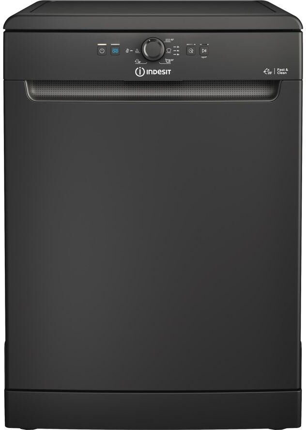 INDESIT D2FHK26BUK Full-size Dishwasher - Black, Black