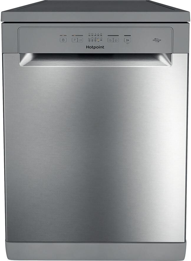 HOTPOINT H2F HL626 X UK Full-size Dishwasher - Inox, Silver/Grey