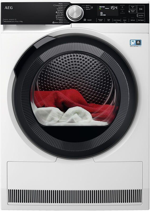 AEG 9000 AbsoluteCare TR959M6BC WiFi-enabled 9 kg Heat Pump Tumble Dryer - White, White