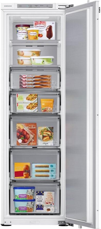 SAMSUNG SpaceMax BRZ22720EWW/EU Integrated Tall Freezer - Sliding Hinge, White