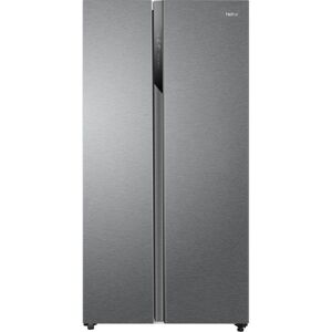 HAIER HSR3918ENPG American-Style Fridge Freezer - Silver, Silver/Grey