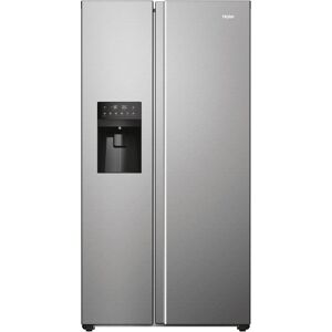 HAIER HSR5918DIMP American-Style Fridge Freezer - Platinum Inox, Silver/Grey