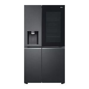LG Craft Ice InstaView GSXV90MCDE American-Style Smart Fridge Freezer - Matte Black, Black