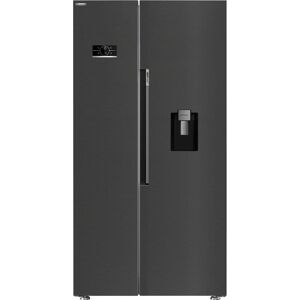 BEKO ASD2442VPZ American Style Fridge Freezer - Black, Black