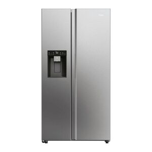 HAIER HSW79F18CIMM American-Style Smart Fridge Freezer - Platinum Inox, Silver/Grey