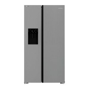 GRUNDIG GSBSPDM5FVN American-Style Fridge Freezer - Brushed Steel, Brushed Steel