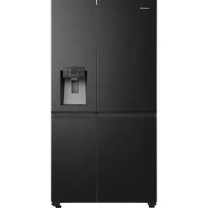 HISENSE PureFlat RS818N4TFE American-Style Smart Fridge Freezer - Black Stainless Steel, Stainless Steel