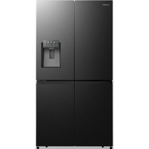 HISENSE RQ760N4SBFE American-Style Smart Fridge Freezer - Black, Black