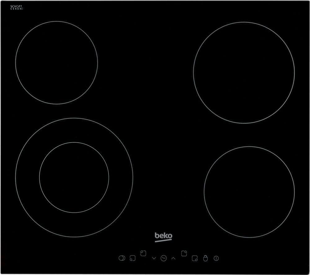 Beko HIC64402T 58 cm Ceramic Hob - Black, Black