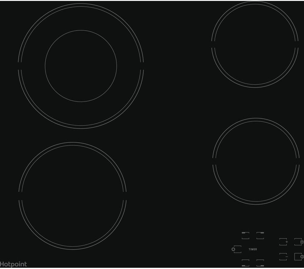 HOTPOINT HR 612 C H Electric Ceramic Hob - Black, Black