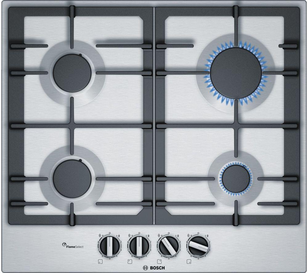 BOSCH Serie 6 PCP6A5B90 Gas Hob - Stainless Steel, Stainless Steel