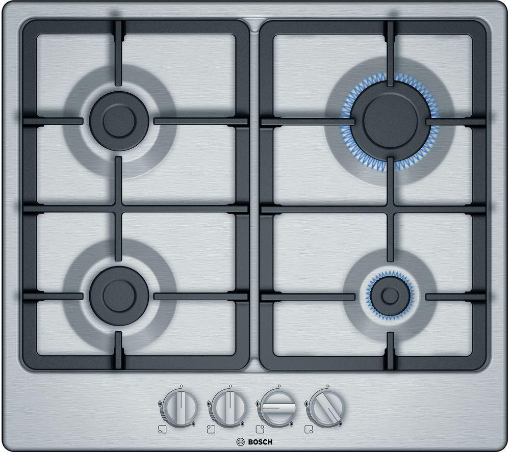 BOSCH Serie 2 PGP6B5B90 Gas Hob - Stainless Steel, Stainless Steel