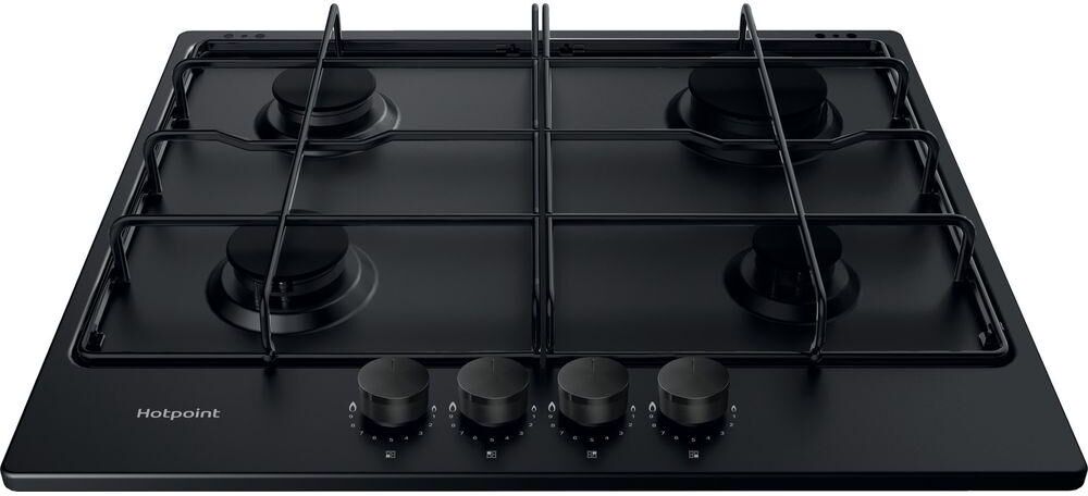 HOTPOINT PPH 60P F NB 55 cm Gas Hob - Anthracite, Black,Silver/Grey