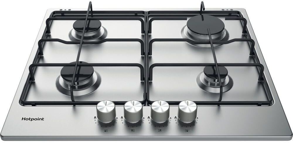 HOTPOINT PPH 60P F IX UK Gas Hob - Stainless Steel, Stainless Steel