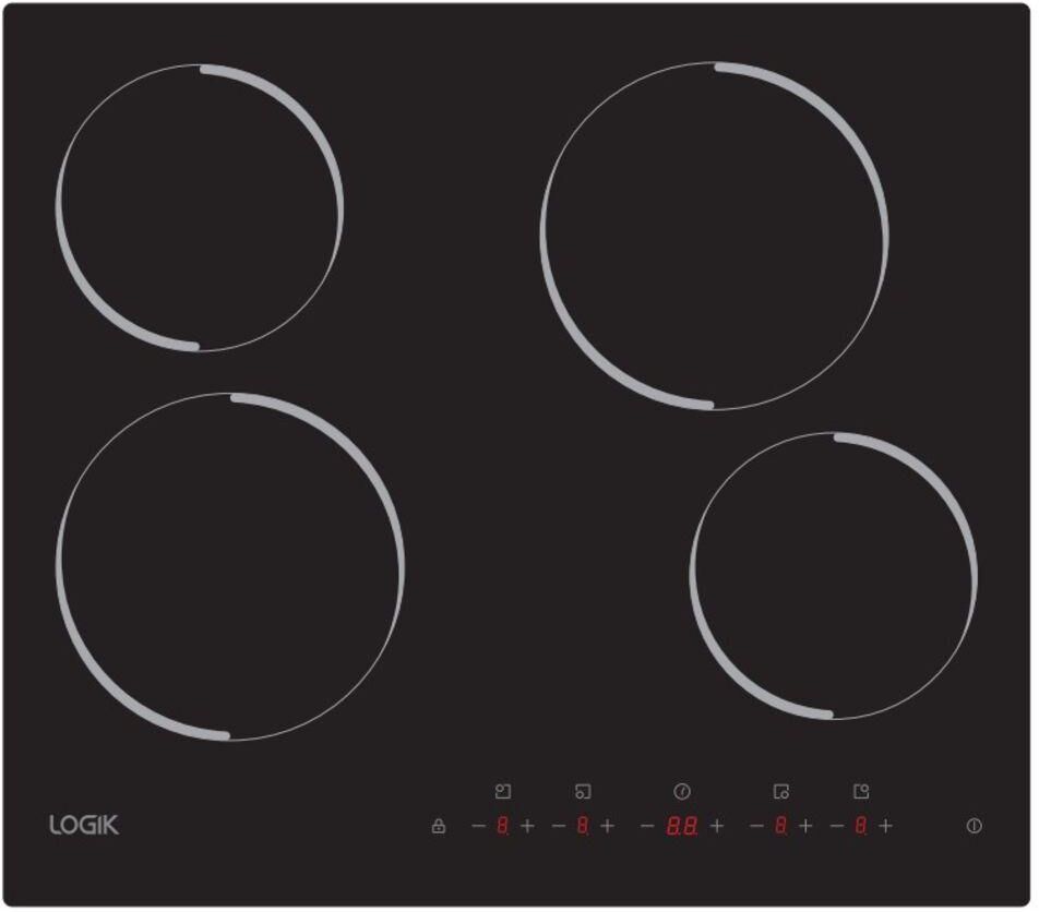 LOGIK LCHOBTC23 59 cm Electric Ceramic Hob - Black, Black