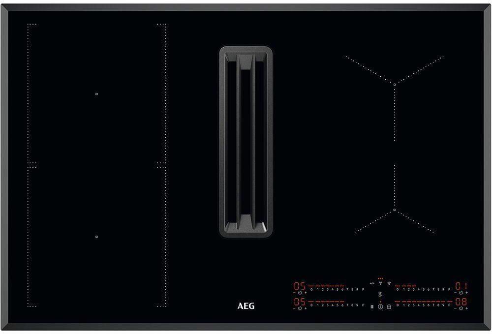 AEG CDE84543FB 78 cm Vented Hob - Black, Black