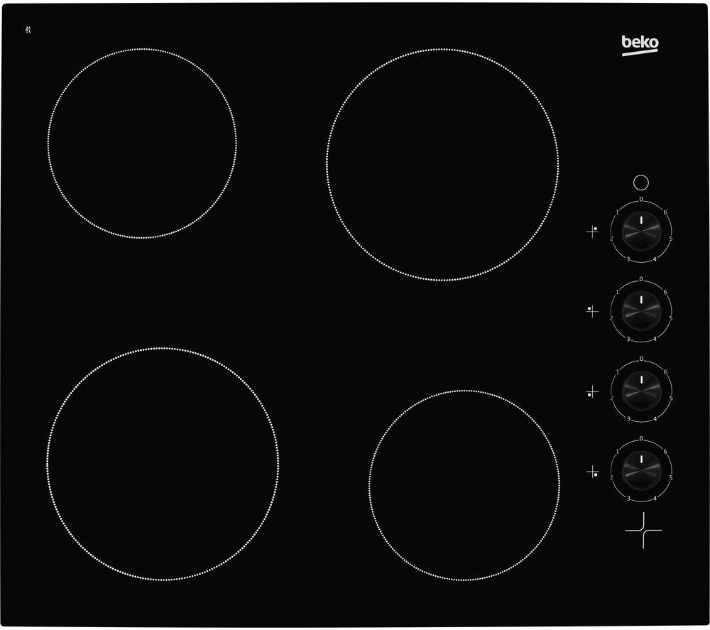 BEKO HIC64102 Electric Ceramic Hob - Black, Black