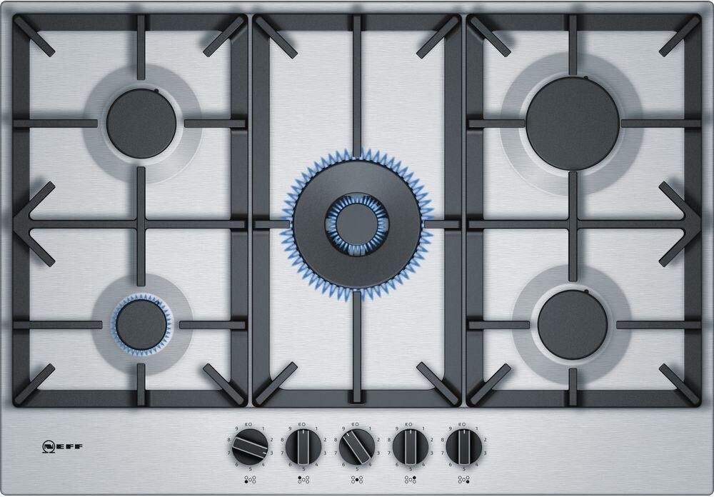 NEFF N70 T27DS59N0 Gas Hob - Stainless Steel, Stainless Steel