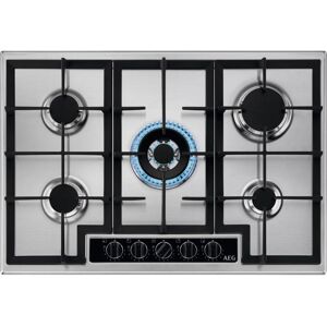 AEG HGB75420YM Gas Hob - Stainless Steel, Stainless Steel