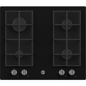 HOOVER HVG6K3B Gas Hob - Black, Black