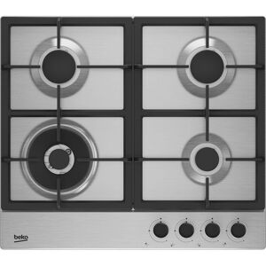 BEKO HIAW64225SX 58 cm Gas Hob - Stainless Steel, Stainless Steel