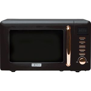 HADEN Salcombe 197061 Solo Microwave - Black & Copper, Black,Gold