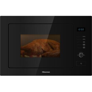 HISENSE HB25MOBX7GUK Built-in Solo Microwave with Grill - Black, Black