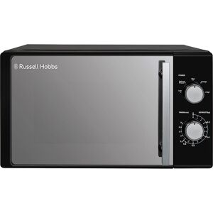 RUSSELL HOBBS RHM2060B Compact Solo Microwave - Black & Silver, Black