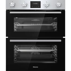 HISENSE BID75211XUK Electric Built-under Double Oven - Stainless Steel & Black, Stainless Steel