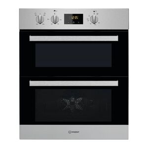 INDESIT Aria IDU 6340 IX Electric Built-under Double Oven - Stainless Steel, Stainless Steel