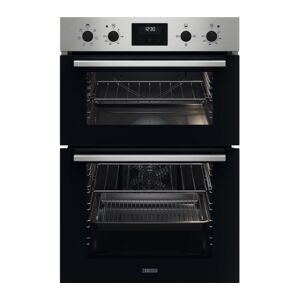 ZANUSSI  FanCook ZKHNL3X1 Electric Built-under Double Oven - Stainless Steel, Stainless Steel