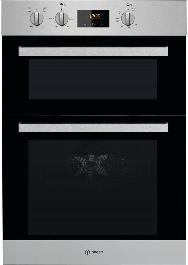 INDESIT Aria IDD 6340 IX Electric Double Oven - Stainless Steel, Stainless Steel