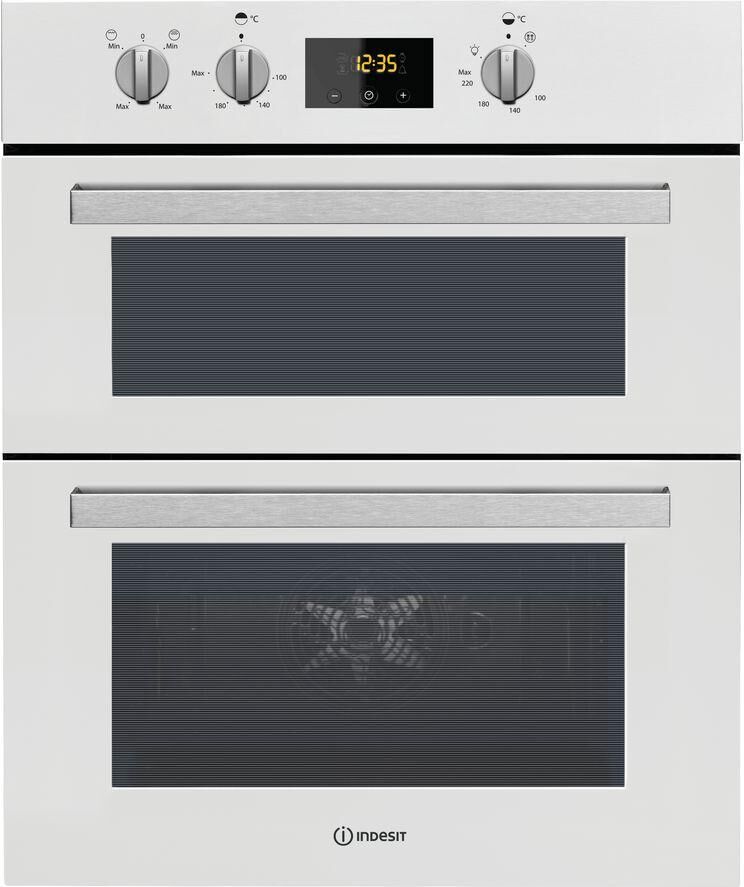 INDESIT IDU 6340 Electric Built-under Double Oven - White, White