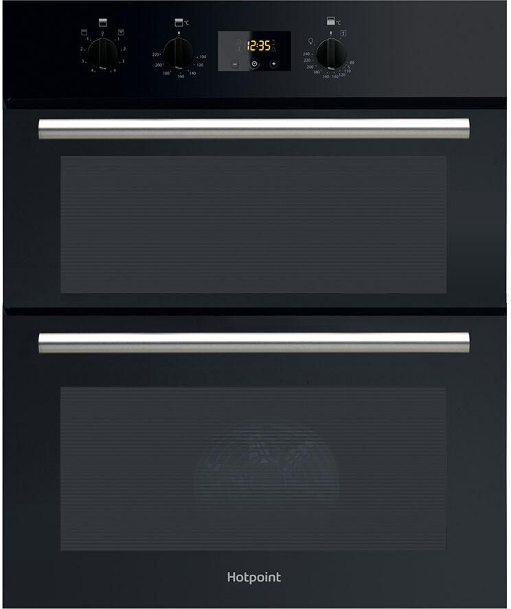 HOTPOINT Class 2 DU2 540 BL Electric Built-under Double Oven - Black, Black