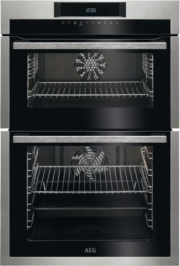 AEG SurroundCook DCE731110M Electric Double Oven - Stainless Steel & Black, Stainless Steel