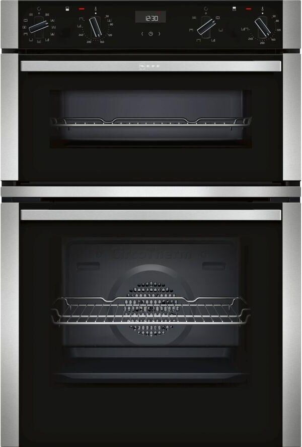 NEFF N50 U1ACE5HN0B Electric Double Oven - Stainless Steel, Stainless Steel