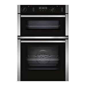 NEFF N50 U2ACM7HH0B Electric Double Smart Oven - Stainless Steel, Stainless Steel
