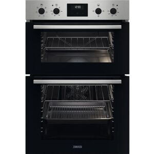 ZANUSSI  FanCook ZKHNL3X1 Electric Built-under Double Oven - Stainless Steel, Stainless Steel