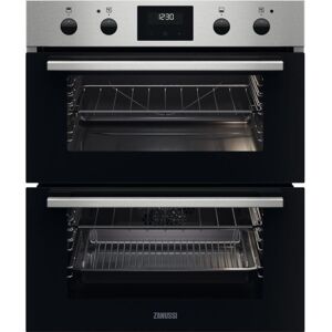 ZANUSSI FanCook ZPHNL3X1 Electric Built-under Double Oven - Stainless Steel, Stainless Steel